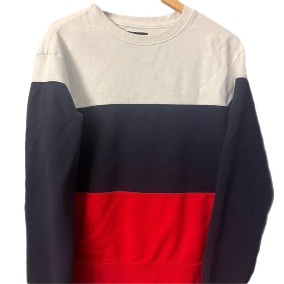 American Eagle L Red White and Blue Crew Pullover Sweatshirt - Picture 2 of 12